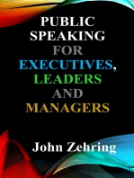Public Speaking for Executives, Leaders & Managers