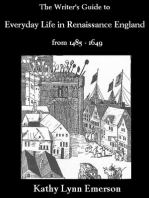 Writer's Guide to Everyday Life in Renaissance England
