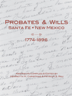 Probates & Wills Santa Fe, New Mexico, 1774-1896