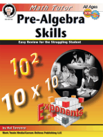 Math Tutor: Pre-Algebra, Ages 11 - 14: Easy Review for the Struggling Student