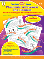 Phonemic Awareness and Phonics, Grades K - 1: Activities That Support Research-Based Instruction