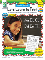 Let’s Learn to Print: Traditional Manuscript, Grades PK - 2: A Developmental Approach to Handwriting