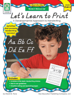 Let’s Learn to Print: Modern Manuscript, Grades PK - 2: A Developmental Approach to Handwriting