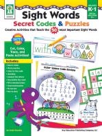 Sight Words Secret Codes & Puzzles, Grades K - 1: Creative Activities that Teach the 50 Most Important Sight Words