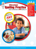 Differentiated Spelling Practice, Grade 1: Games and Activities for Any Spelling List