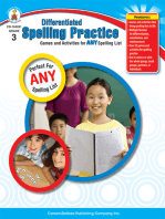 Differentiated Spelling Practice, Grade 3: Games and Activities for Any Spelling List