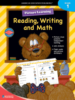 Picture Learning Reading, Writing, and Math for Grade 1, Grade 1