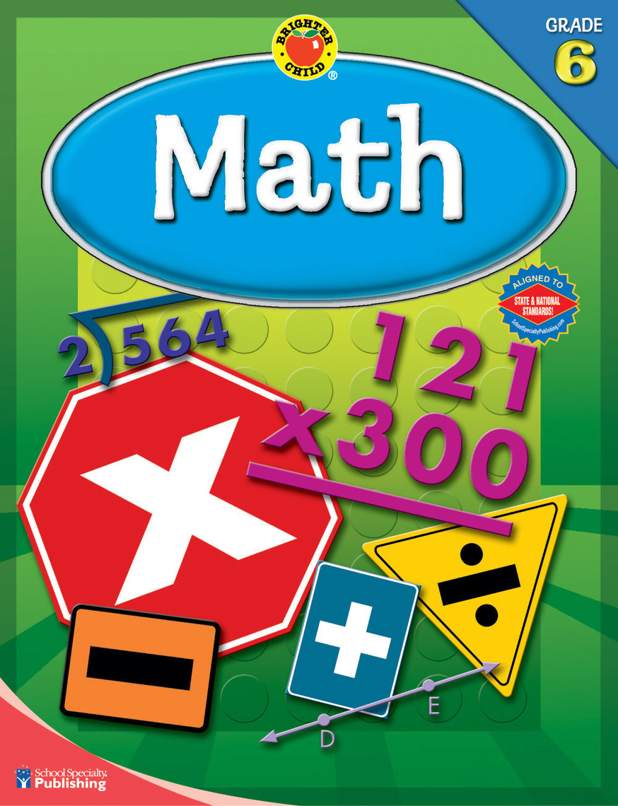 Read Math, Grade 6 Online by Brighter Child | Books