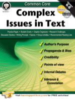 Common Core: Complex Issues in Text