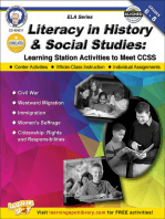 Literacy in History and Social Studies, Grades 6 - 8: Learning Station Activities to Meet CCSS
