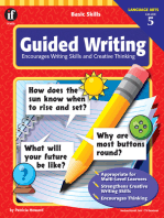 Basic Skills Guided Writing, Grade 5: Encourages Writing Skills and Creative Thinking