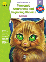 Phonemic Awareness and Beginning Phonics, Animals, Grades Preschool - 1