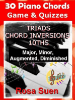 30 Piano Chords - Games & Quizzes - Triads, Chord Inversions, 10ths - Major, Minor, Augmented, Diminished