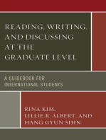 Reading, Writing, and Discussing at the Graduate Level: A Guidebook for International Students