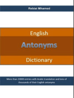 English Antonyms Dictionary
