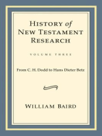 History of New Testament Research: From C.H. Dodd to Hans Dieter Betz