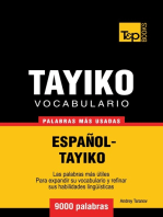 Vocabulario Español-Tayiko: 9000 palabras más usadas