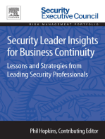 Security Leader Insights for Business Continuity: Lessons and Strategies from Leading Security Professionals