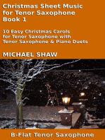 Christmas Sheet Music for Tenor Saxophone: Book 1