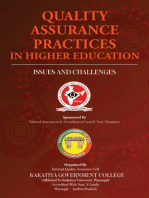 Quality Assurance Practices in Higher Education: ISSUES AND CHALLENGES
