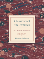 Classicism of the Twenties: Art, Music, and Literature