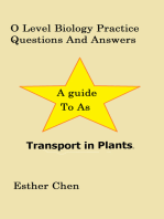 O Level Biology Practice Questions And Answers Transport In Plants