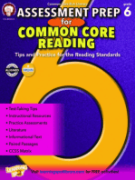 Assessment Prep for Common Core Reading, Grade 6