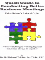 Quick Guide to Conducting Better Business Meetings Using Robert's Rules of Order