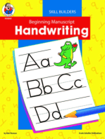 Beginning Manuscript Handwriting, Grade K