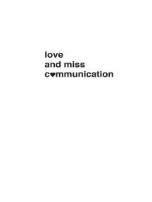 Excerpt from Love and Miss Communication by Elyssa Friedland