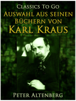 Peter Altenberg. Auswahl aus seinen Büchern von Karl Kraus