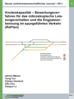 Neues verkehrswissenschaftliches Journal NVJ - Ausgabe 8: Knotenkapazität - Bewertungsverfahren für das mikroskopische Leistungsverhalten und die Engpasserkennung im spurgeführten Verkehr (RePlan)