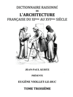 Dictionnaire Raisonné de l'Architecture Française du XIe au XVIe siècle Tome III: Tome 3