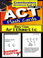 ACT Test Prep Arithmetic Review--Exambusters Flash Cards--Workbook 6 of 13: ACT Exam Study Guide