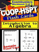 COOP-HSPT Test Prep Algebra Review--Exambusters Flash Cards--Workbook 3 of 3: COOP Exam Study Guide