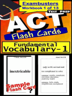 ACT Test Prep Essential Vocabulary Review--Exambusters Flash Cards--Workbook 1 of 13