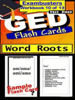 GED Test Prep Word Roots Review--Exambusters Flash Cards--Workbook 10 of 13: GED Exam Study Guide