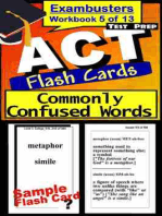 ACT Test Prep Commonly Confused Words Review--Exambusters Flash Cards--Workbook 5 of 13