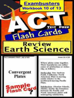 ACT Test Prep Earth Science Review--Exambusters Flash Cards--Workbook 10 of 13: ACT Exam Study Guide