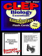 CLEP Biology Test Prep Review--Exambusters Flash Cards: CLEP Exam Study Guide