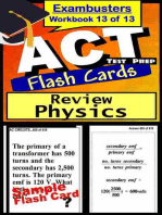 ACT Test Prep Physics Review--Exambusters Flash Cards--Workbook 13 of 13: ACT Exam Study Guide