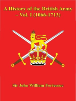 A History of the British Army – Vol. I (1066-1713)