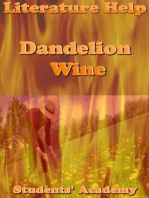 Literature Help: Dandelion Wine
