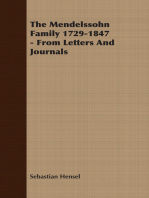 The Mendelssohn Family 1729-1847 - From Letters And Journals