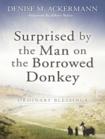 Surprised by the man on the borrowed donkey