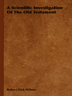 A Scientific Investigation of the Old Testament