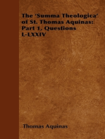 The 'Summa Theologica' of St. Thomas Aquinas: Part 1, Questions L-LXXIV