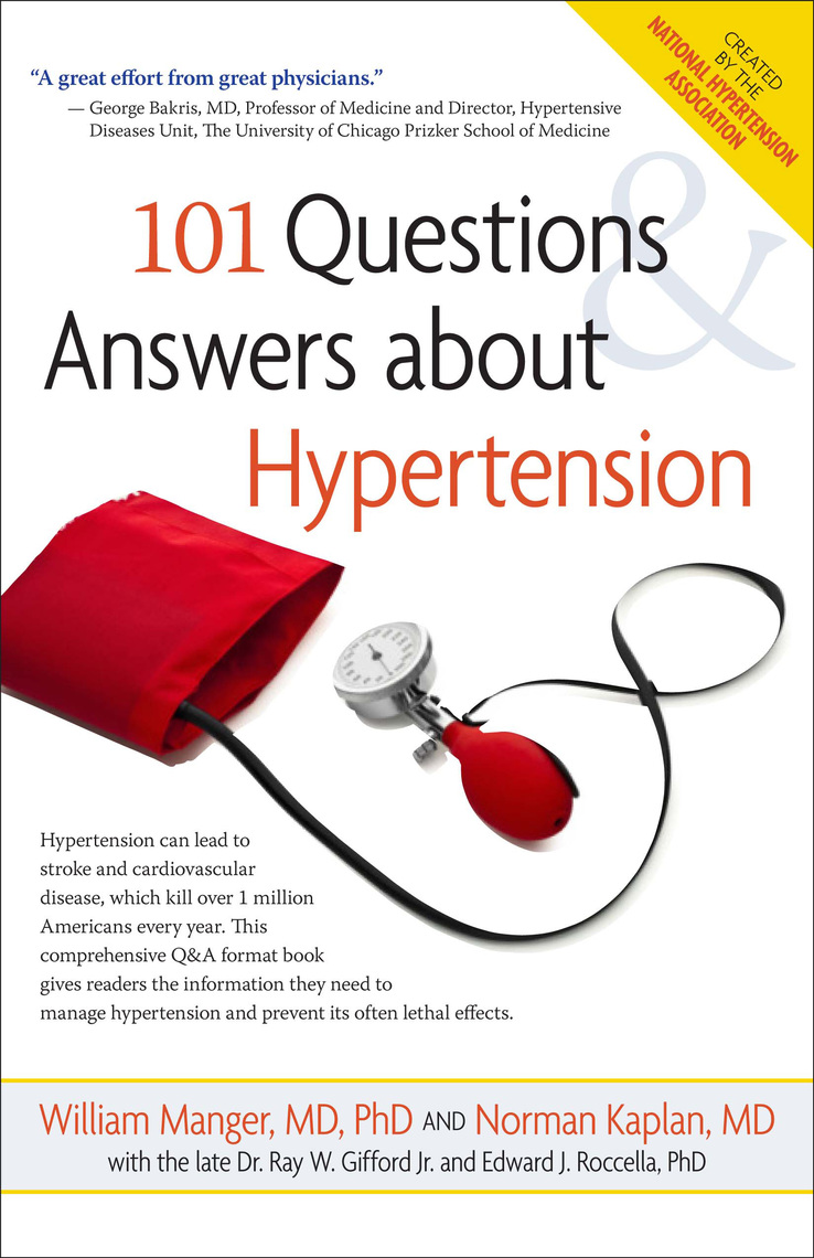 101 Questions and Answers About Hypertension by William M. Manger eBook