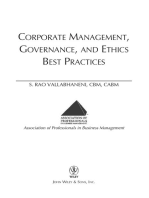 Corporate Management, Governance, and Ethics Best Practices