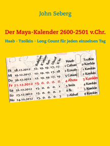 Der Maya-Kalender 2600-2501 v.Chr.: Haab - Tzolkin - Long Count für jeden einzelnen Tag
